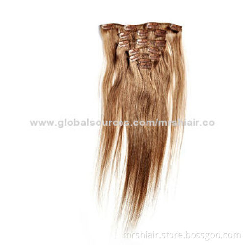 100% virgin Brazilian 70g straight 7 pieces set clip in extensions